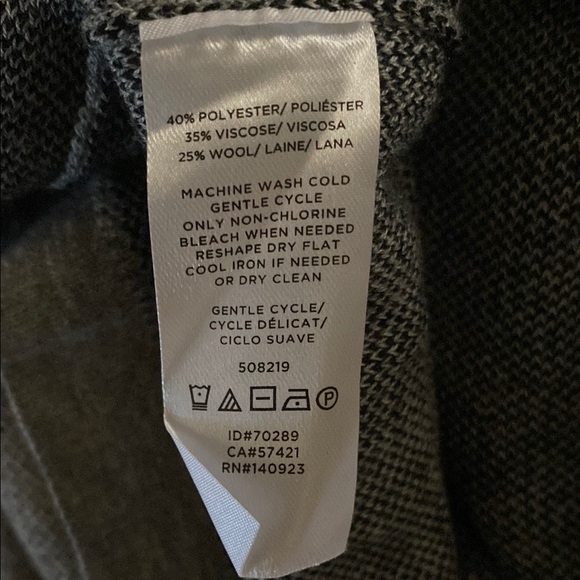 LOFT Gray and Black Polka Dot Long Sleeve Sweater Dress - Picture 6 of 6